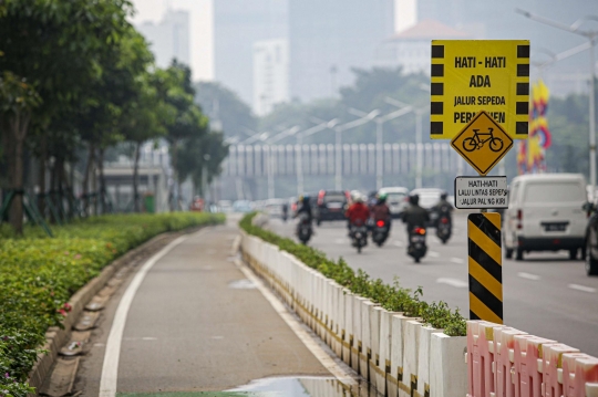 Jalur Sepeda Permanen Sudirman-Thamrin Akan Dibongkar