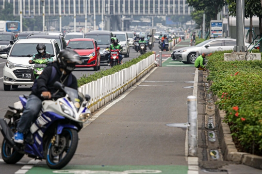 Jalur Sepeda Permanen Sudirman-Thamrin Akan Dibongkar