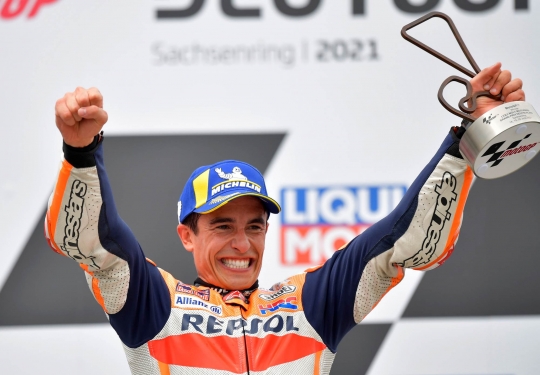 Kebahagiaan Marc Marquez Saat Kembali Juara MotoGP Jerman