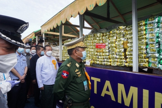Myanmar Musnahkan Narkoba Senilai Rp9,8 Triliun
