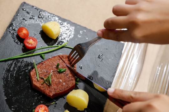 Mencicipi Daging Steak Nabati yang Dibuat dengan Printer 3D