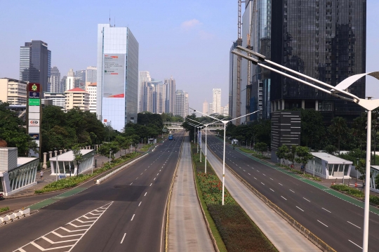 Lengangnya Jakarta di Hari Pertama PPKM Darurat