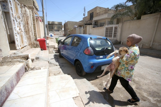 Wanita Irak Dirikan Penampungan Anjing Liar di Rumahnya