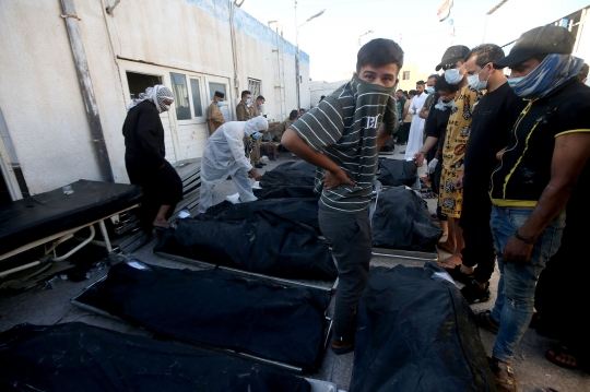 Bangsal Isolasi Covid-19 di Irak Ludes Terbakar, 44 Orang Tewas