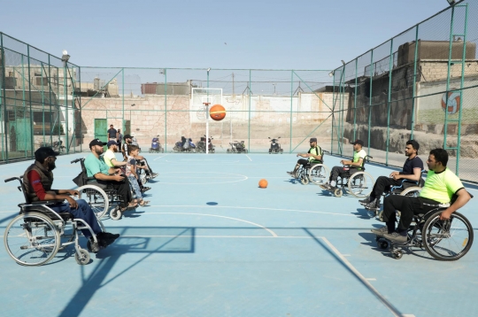 Semangat Korban Perang Suriah Main Basket di Kursi Roda