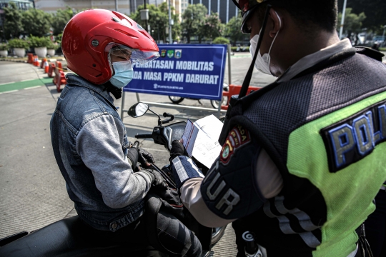 Suasana Jalanan Utama Ibu Kota di Masa PPKM Darurat