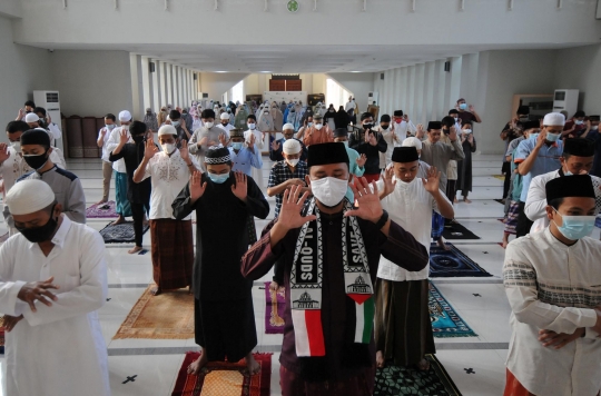 Pelaksanaan Salat Iduladha dengan Prokes Ketat di Bogor