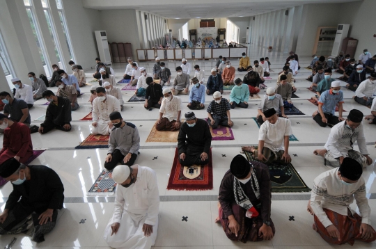 Pelaksanaan Salat Iduladha dengan Prokes Ketat di Bogor