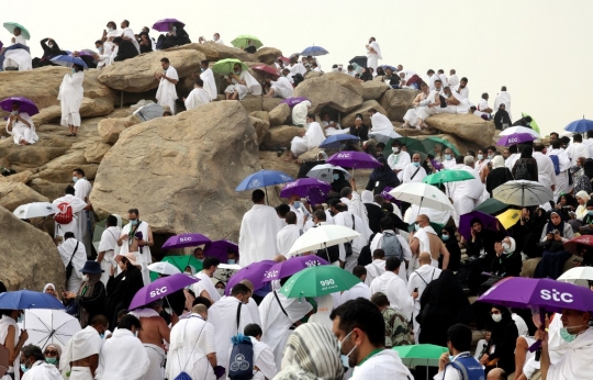 Jemaah Haji Jalani Prosesi Wukuf di Arafah