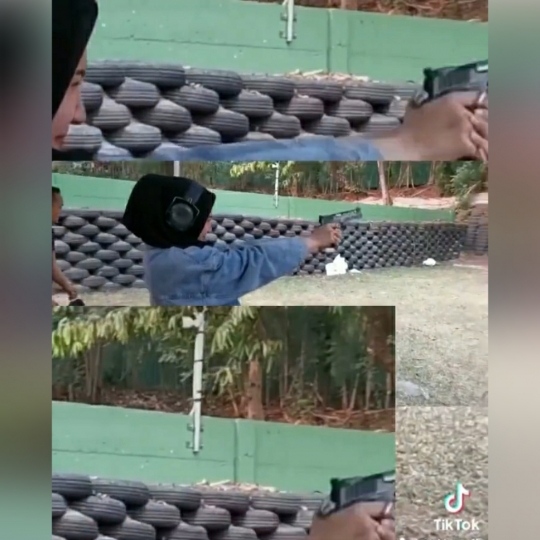 5 Potret Zaskia Sungkar saat Latihan Menembak, Mahir Gunakan Pistol Hingga Senapan