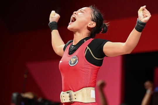 Aksi Windy Cantika Aisah Raih Medali Pertama untuk Indonesia di Olimpiade 2020