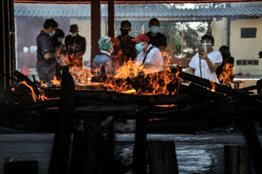 Kremasi Jenazah Pasien Covid-19 di Krematorium Cilincing