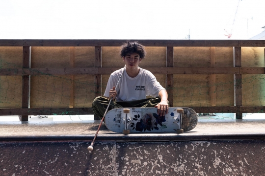 Aksi Skateboarder Tunanetra dari Jepang