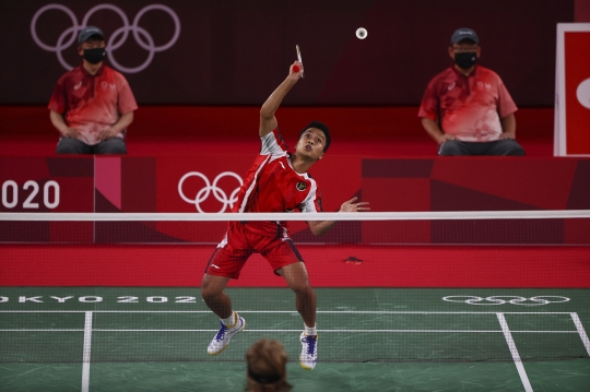 Taklukkan Antonsen, Anthony Ginting Melaju ke Semifinal Olimpiade 2020