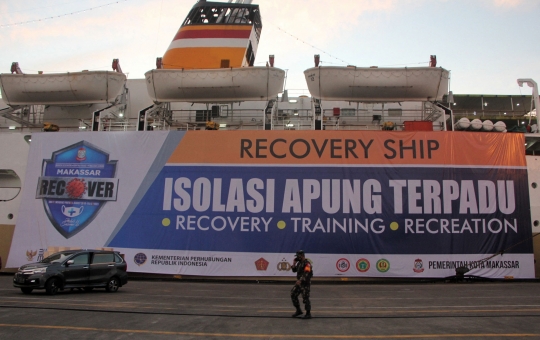 Melihat Kapal Umsini Jadi Pusat Isolasi Covid-19 Terapung di Makassar