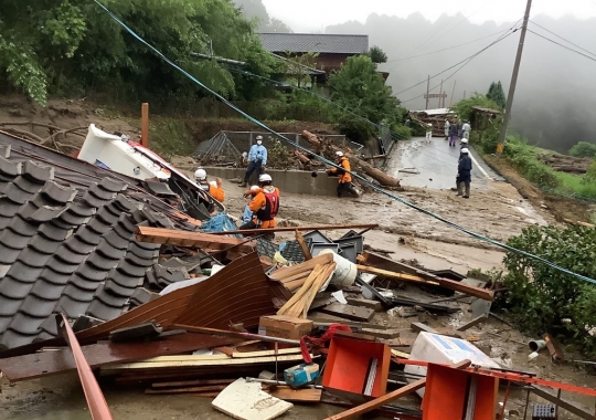 Hujan Lebat Sebabkan Banjir dan Longsor di Jepang