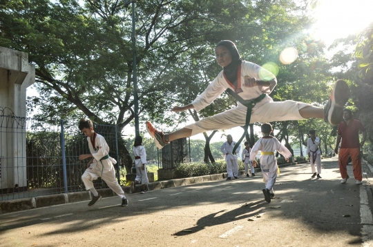 Berlatih Taekwondo di Outdoor saat Pandemi Covid-19