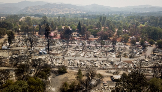 Kondisi Ribuan Rumah Hancur Akibat Kebakaran Hutan di California