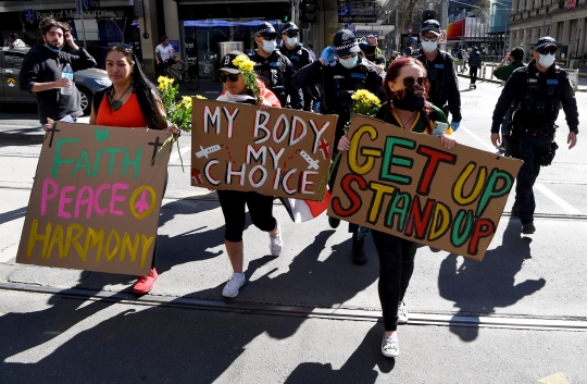 Ribuan Warga Protes Anti-Lockdown di Melbourne