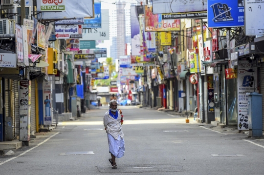 Hening Ibu Kota Sri Lanka Selama Pemberlakuan Lockdown