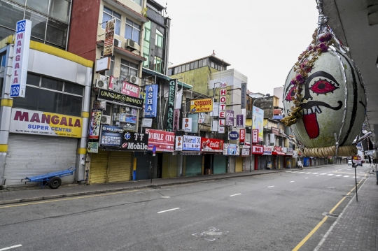Hening Ibu Kota Sri Lanka Selama Pemberlakuan Lockdown