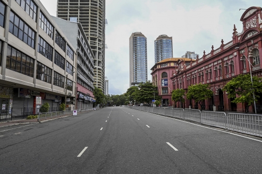 Hening Ibu Kota Sri Lanka Selama Pemberlakuan Lockdown