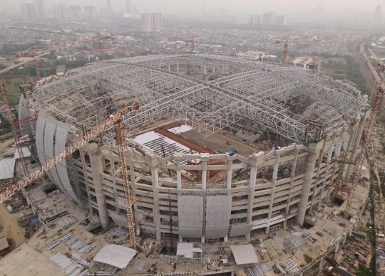 Pantau Progres Jakarta International Stadium dari Udara