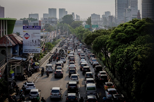 PPKM Level 3, Volume Lalu Lintas di Jakarta Padat Merayap