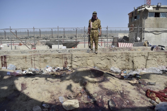 Penampakan Lokasi Serangan Bom Bunuh Diri ISIS di Bandara Kabul