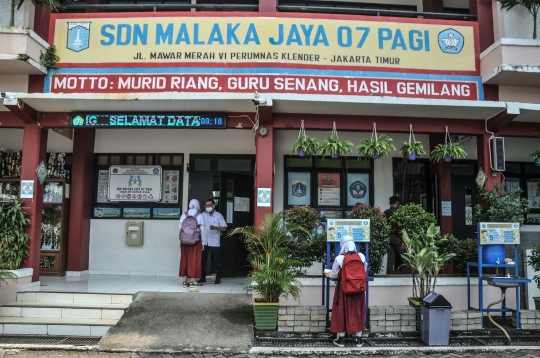 Antusias Murid Kelas 1 SD Ikuti Pembelajaran Tatap Muka