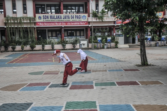 Antusias Murid Kelas 1 SD Ikuti Pembelajaran Tatap Muka