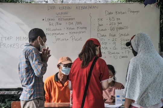 Ratusan Korban Kebakaran Kemayoran Mengungsi di Gedung Sekolah