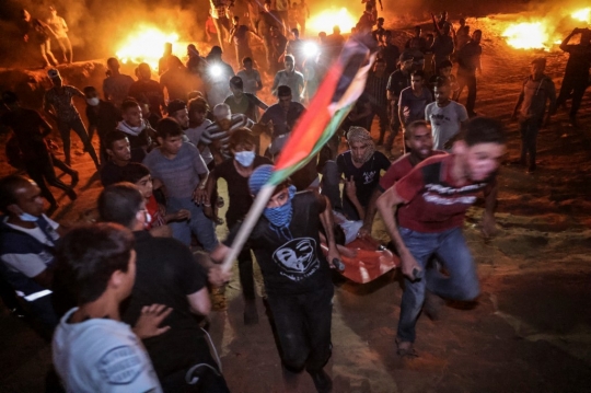 Aksi Protes Warga Palestina Tuntut Israel Akhiri Blokade