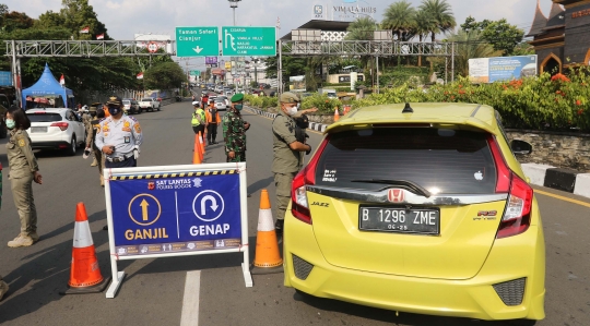 Uji Coba Penerapan Ganjil Genap di Puncak