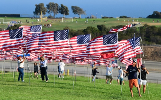 3.000 Bendera AS untuk Memperingati 20 Tahun Tragedi 11 September