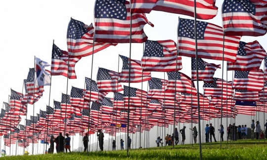 3.000 Bendera AS untuk Memperingati 20 Tahun Tragedi 11 September