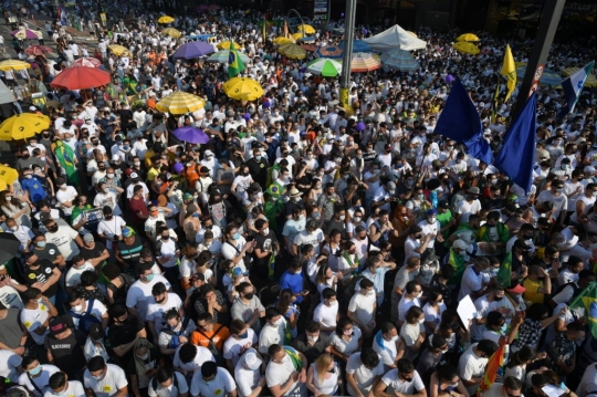 Ribuan Warga Brasil Demo Tuntut Pemakzulan Presiden Bolsonaro