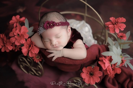 Deretan Foto Lucu Anak Pertama Nella Kharisma saat Pemotretan Newborn, Bikin Gemas!