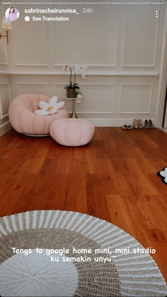 Intip 4 Potret Mini Studio Sabrina Chairunnisa yang Super Estetik