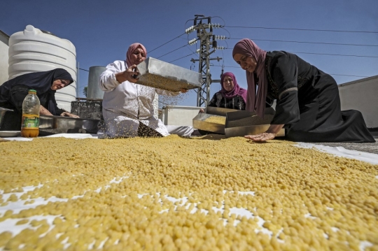 Menengok Pembuatan Maftul, Makanan Tradisional Khas Palestina