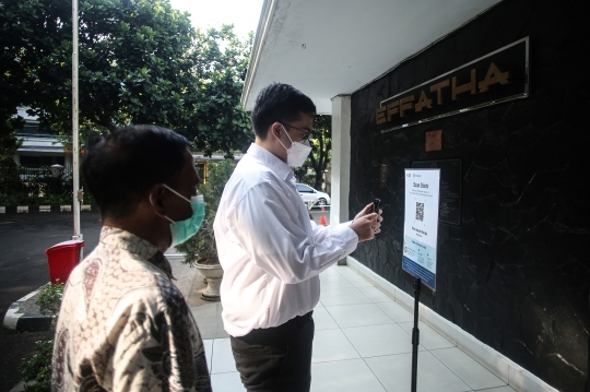 Suasana Ibadah Perjamuan Kudus Tatap Muka Perdana di GPIB Effatha