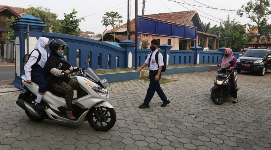 Suasana Pembelajaran Tatap Muka Terbatas di SMPN 1 Depok