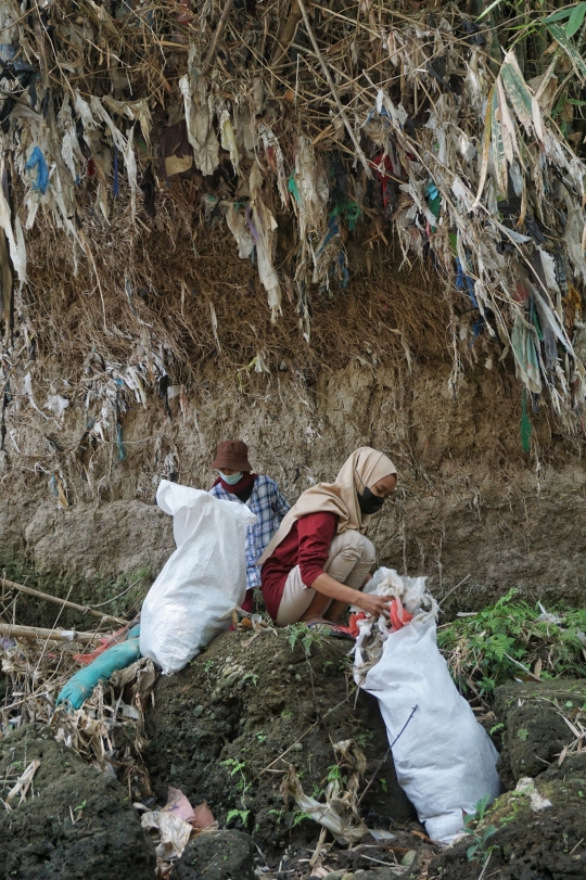 Aksi Membersihkan Pohon dari Jerat Sampah Plastik