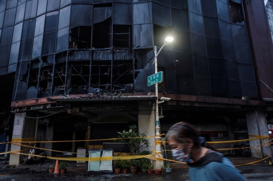 Kondisi Gedung Hantu di Taiwan yang Ludes Terbakar