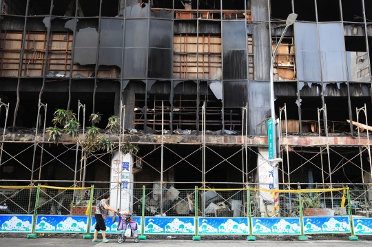 Kondisi Gedung Hantu di Taiwan yang Ludes Terbakar