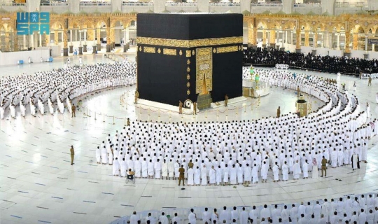 Suasana Masjidil Haram Usai Pelonggaran Pembatasan Sosial di Arab Saudi