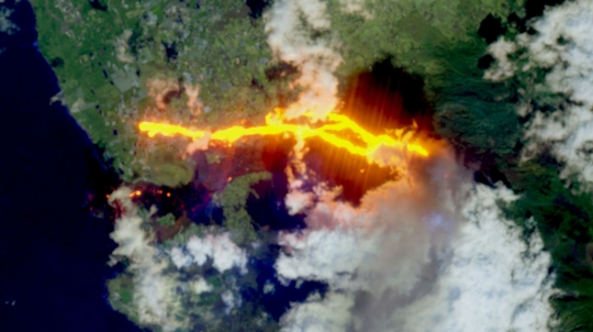 Penampakan Letusan Gunung Cumbre Vieja di Spanyol dari Citra Satelit