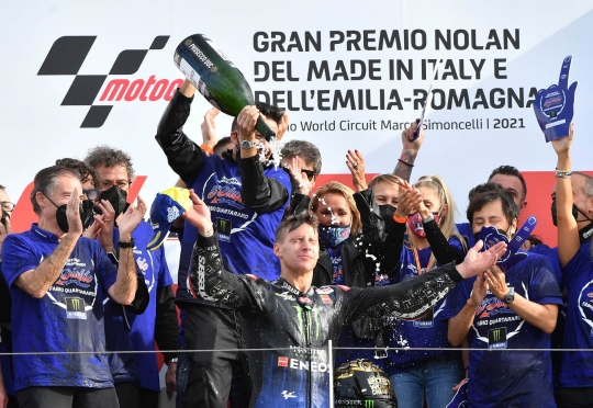Selebrasi Quartararo Kunci Juara Dunia MotoGP, Marquez Menang GP Misano