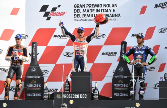 Selebrasi Quartararo Kunci Juara Dunia MotoGP, Marquez Menang GP Misano