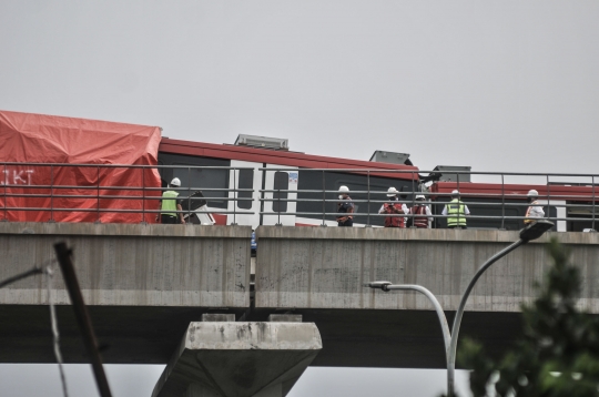 Kondisi Ringsek Kereta LRT Jabodebek Usai Tabrakan di Cibubur